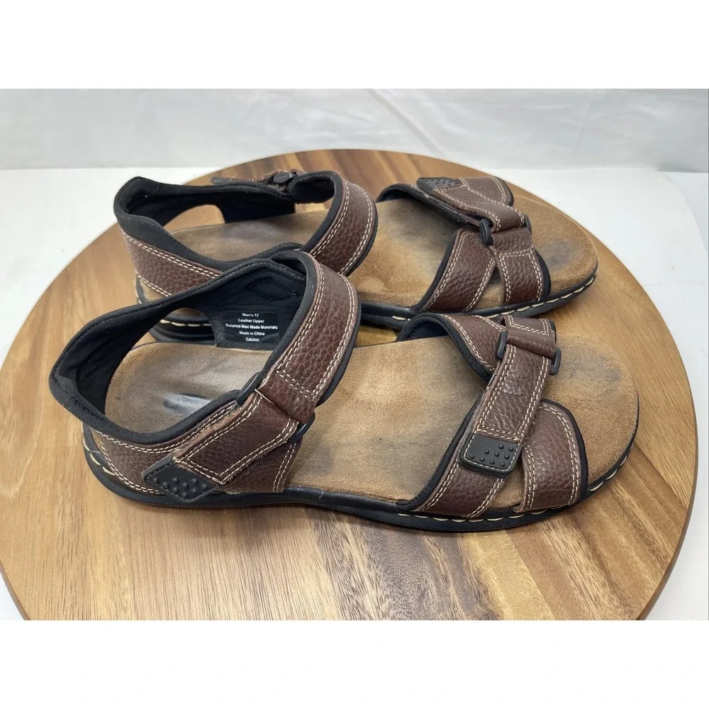 Dr Scholl's Sandals‎ Men's Size 11 Graven Brown Leather Sandals